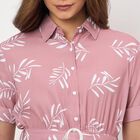 Women's Pink V-Neck Fit and Flare Dress, Light Pink, small