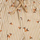 Girls' Beige Jogger Fit Striped Printed Cotton Blend Pyjama, गहरा पीला, small