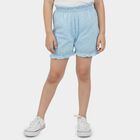 Girls' Light Blue Regular Fit Cotton Bloomers, Light Blue, small