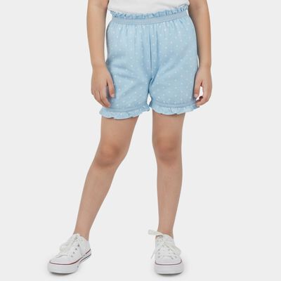 Girls' Light Blue Regular Fit Cotton Bloomers