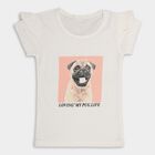 Girls' 100% Cotton T-Shirt, White, small image number null