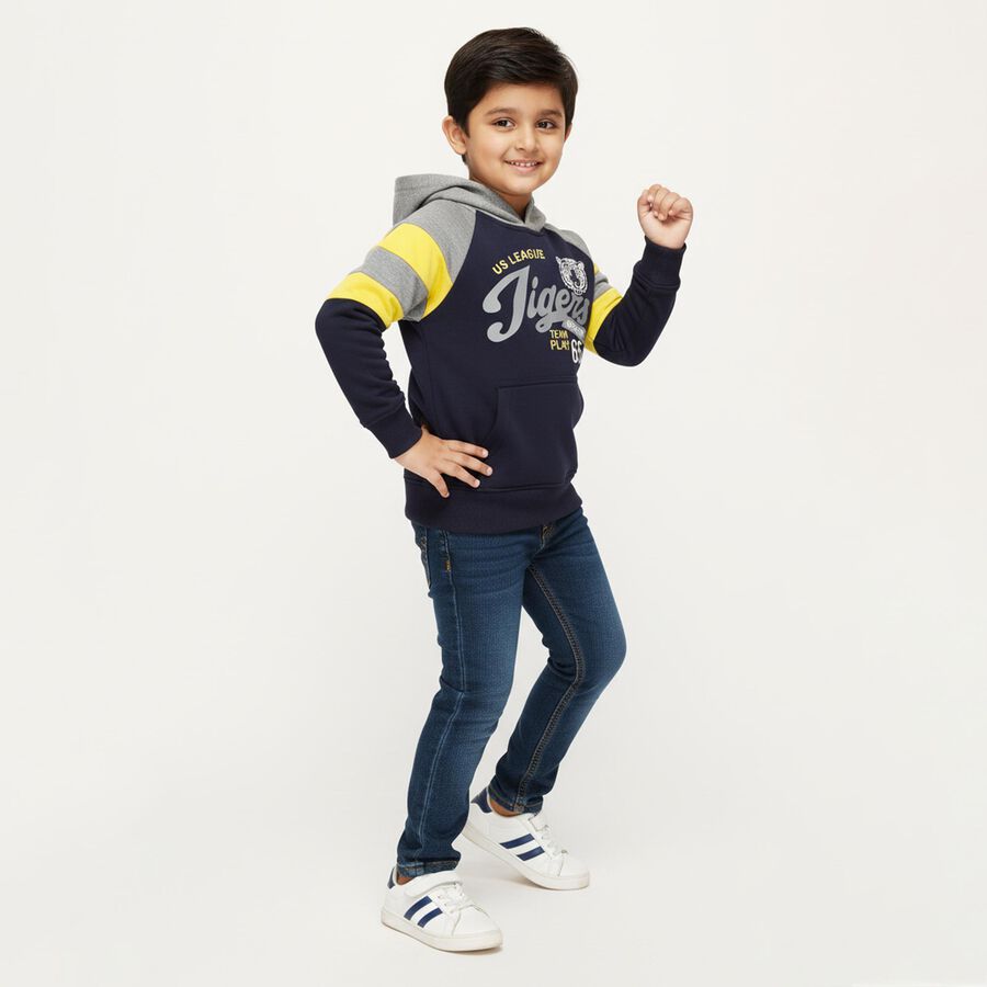 Boys' Sweatshirt, Navy Blue, large image number null