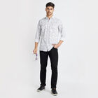 Cotton Printed Casual Shirt, White, small image number null