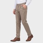 Men's Light Grey Slim Fit Chino Trousers, हल्का ग्रे, small
