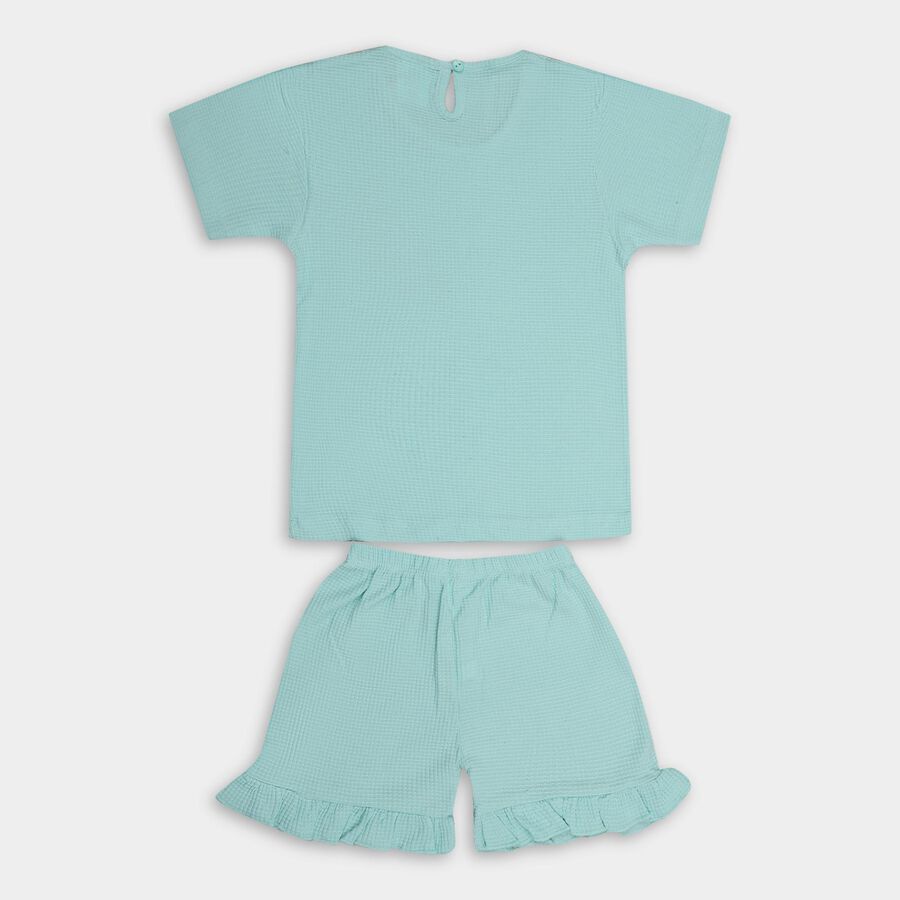 Infants' 100% Cotton Short Set , एक्वा, large image number null
