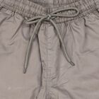 Boys Grey Straight Fit Drawstring Waist Trousers, हल्का ग्रे, small
