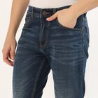 Men's Deep Indigo Slim Fit Jeans, गहरा नीला, small