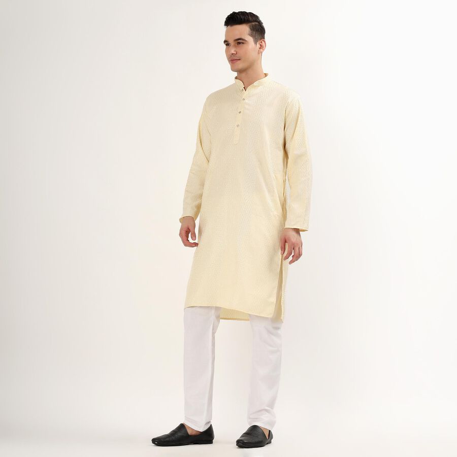 Men's Kurta Pyjama, गहरा पीला, large image number null