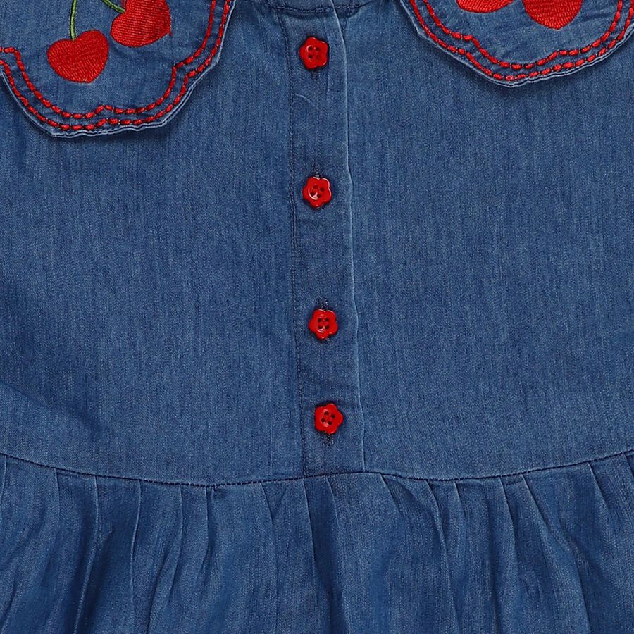 Girls' Frock, Mid Blue, large