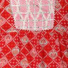Girls Coral Round Neck Fusion Set Upper and Bottom Set, मूँगा (कोरल), small