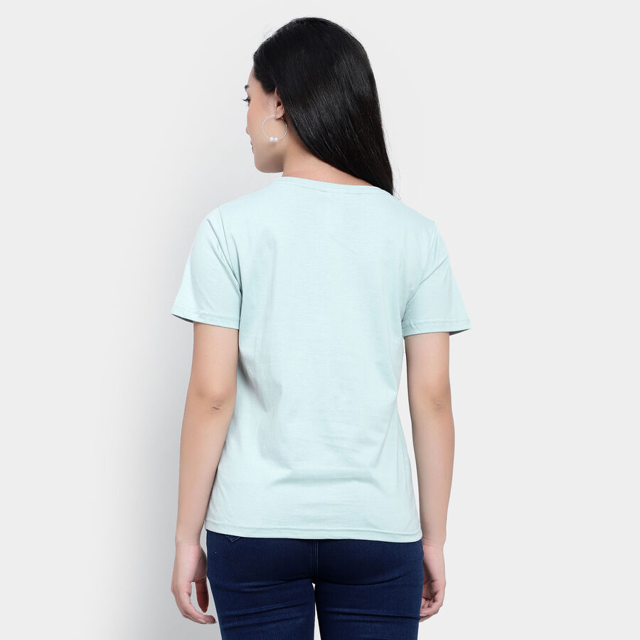 Round Neck T-Shirt, हल्का हरा, large image number null