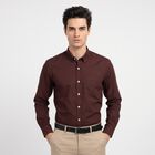 Men's Maroon Formal Shirt, मरून, small