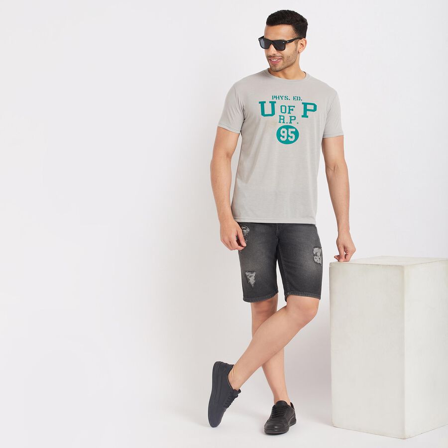 Round Neck T-Shirt, Light Grey, large image number null