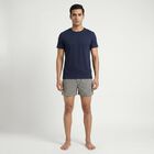 Men's Black Regular Fit Solid Boxers, Black, small