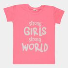 Girls Printed T-Shirt, Pink, small image number null