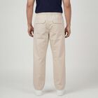 Men's Beige Slim Fit Casual Trousers, Beige, small