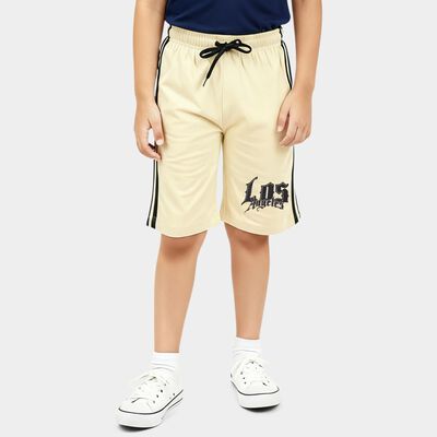 Boys' Beige Regular Fit Cargo Bermuda Shorts