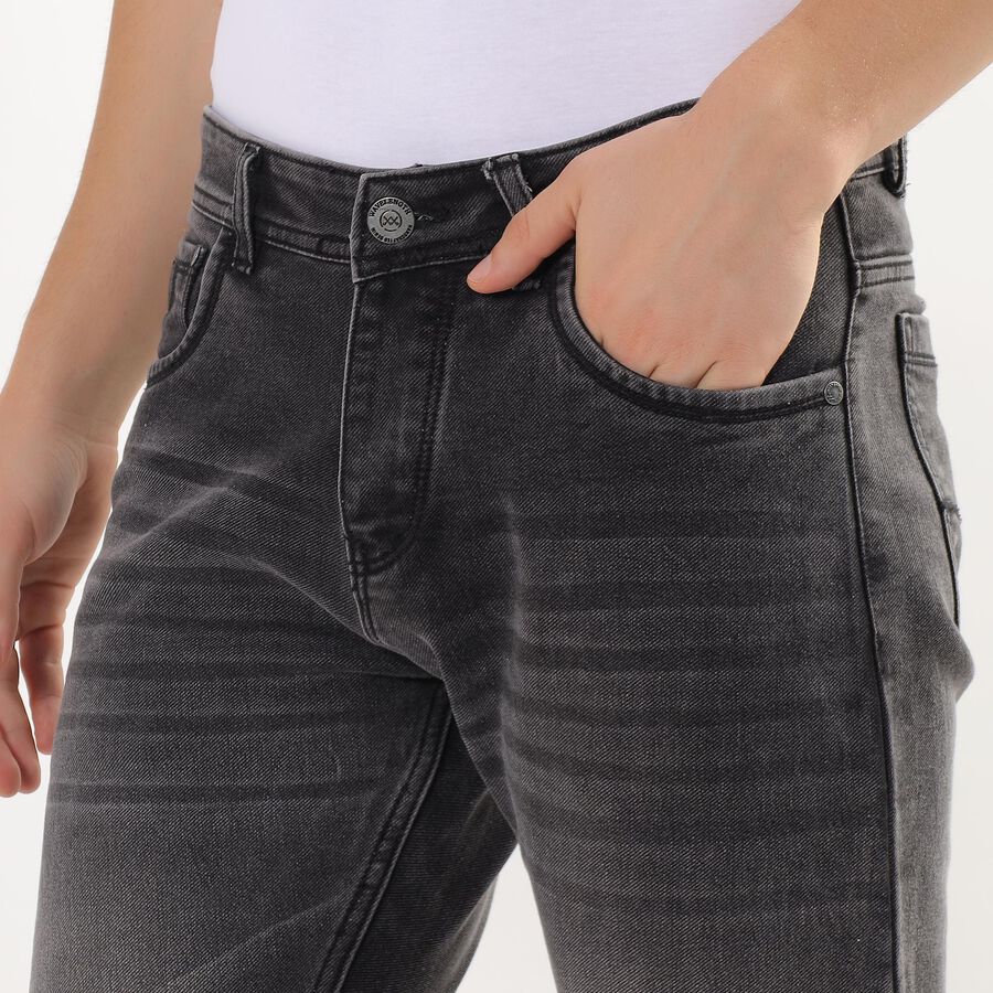 Men's Five Pocket Slim Fit Jeans , Light Grey, large image number null