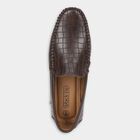 Men's Dark Chocolate Brown Slip-On Formal Shoes, भूरा, small