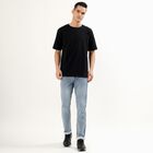 Men's Light Blue Slim Fit Classic Jeans, मध्यम नीला, small image number null