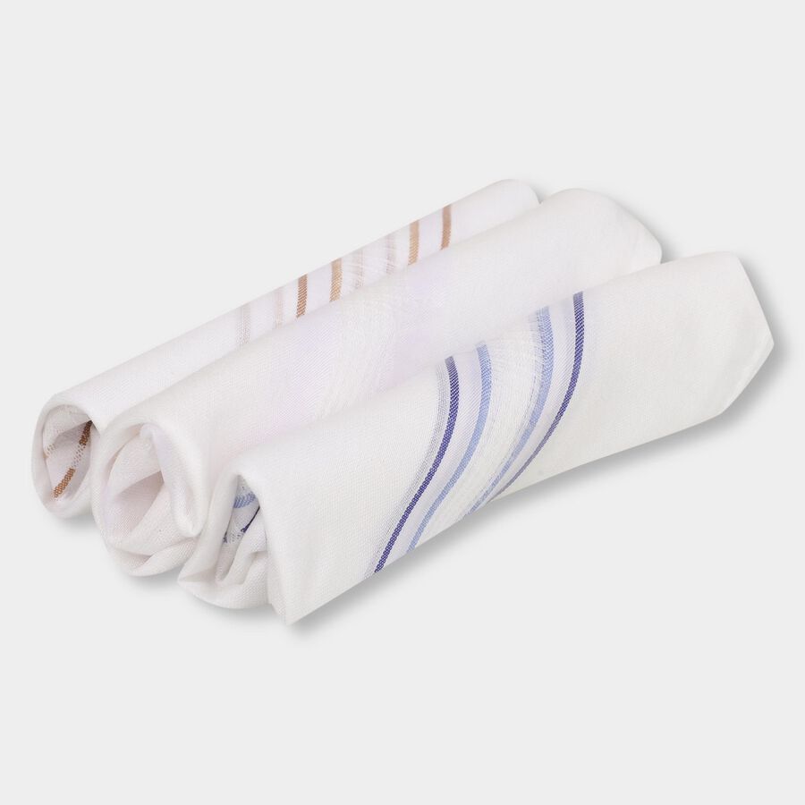 Men's 100% Cotton Hanky , White, large image number null