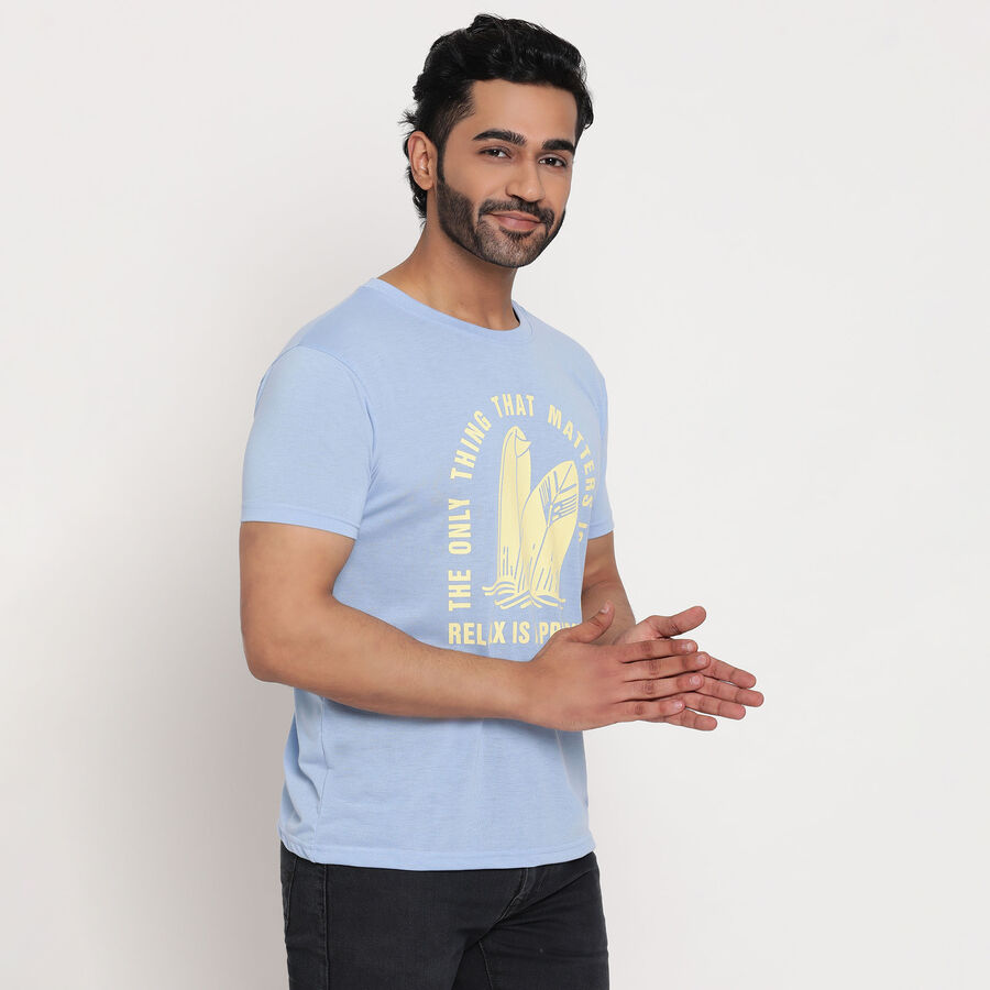 Round Neck T-Shirt, Sky Blue, large image number null