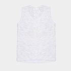 Infants Cotton Solid Vest, Melange Light Grey, small image number null