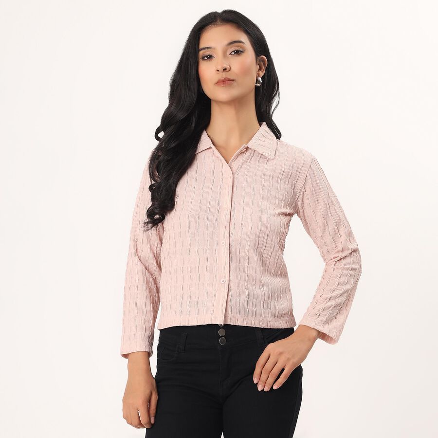 Women's Light Pink Classic Collar Classic Shirt, Light Pink, large