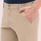 Men's Cross Pocket Slim Fit Casual Trousers , गहरा पीला, small image number null