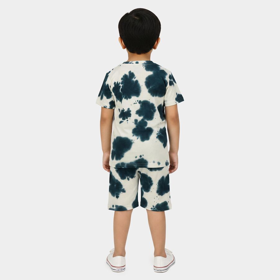 Boys' Teal Blue Cotton Knit Baba Suit, Teal Blue, large