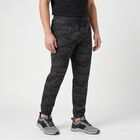 Men's Mid Blue Slim Fit Camouflage Jogger Trousers, मध्यम नीला, small