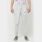 Cut & Sew Basic Track Pants, Melange Mid Grey, small image number null