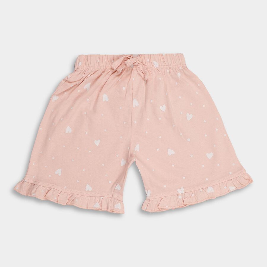 Infant Girls' 100% Cotton Short Set, गुलाबी, large image number null
