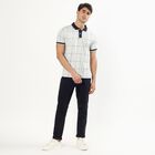 Men's Grey Cotton Polo Neck Printed T-Shirt, Dark Green, small image number null