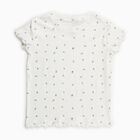 Girls' Off White Round Neck Floral Printed T-Shirt, ऑफ व्हाइट, small image number null