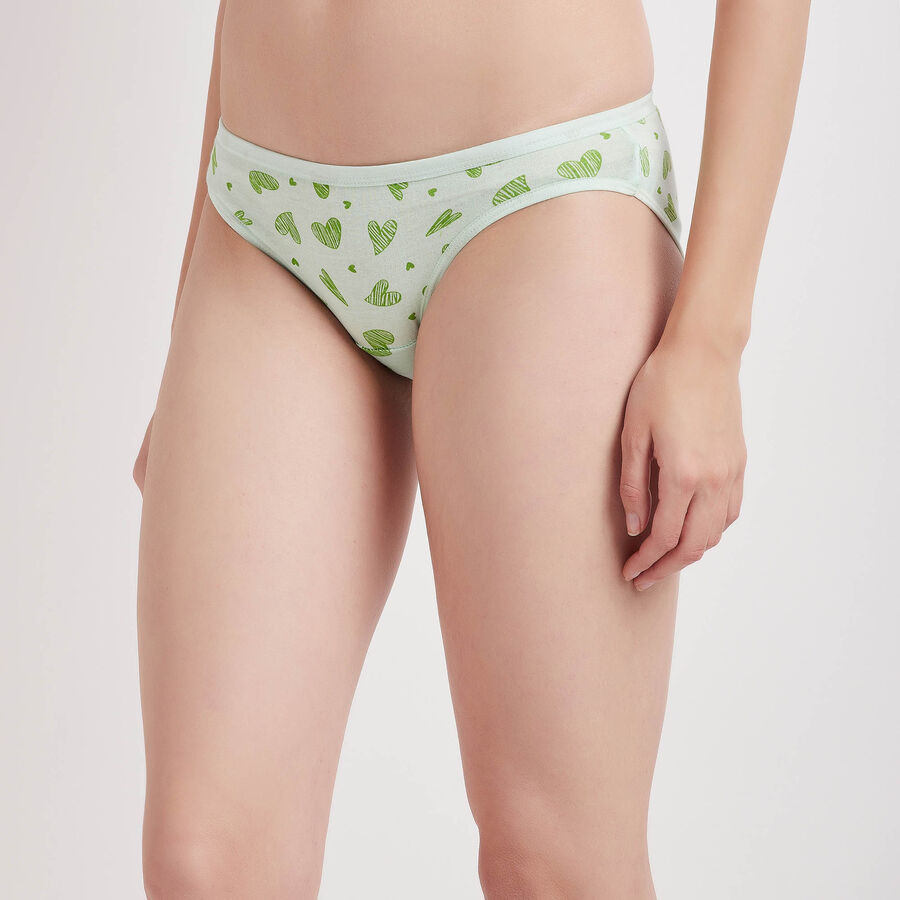 Cotton Printed Panty, Light Green, large image number null