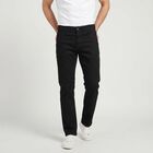 Men's Dark Grey Slim Fit Solid Jeans, गहरा ग्रे, small