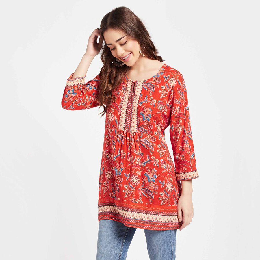 All Over Print Kurti, नारंगी, large image number null