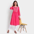 Printed Empire Line Kurta, Coral, small image number null