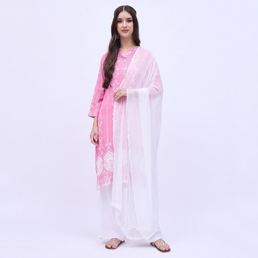Ladies' Dupatta, White, large image number null