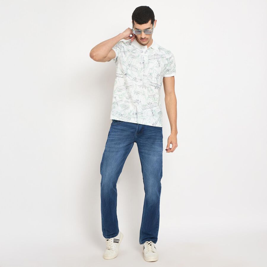 Men's 100% Cotton Collared Half Sleeves T-Shirt , हल्का हरा, large image number null