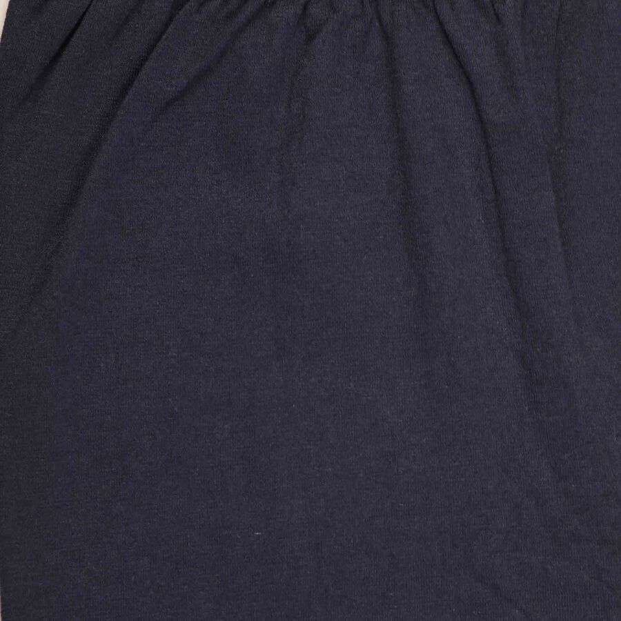 Girls Solid Ankle Length Leggings, Navy Blue, large image number null