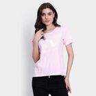 Ladies' Cotton Round Neck T-Shirt, Light Pink, small image number null