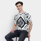 Men's 100% Cotton Round Neck Half Sleeves T-Shirt , White, small image number null