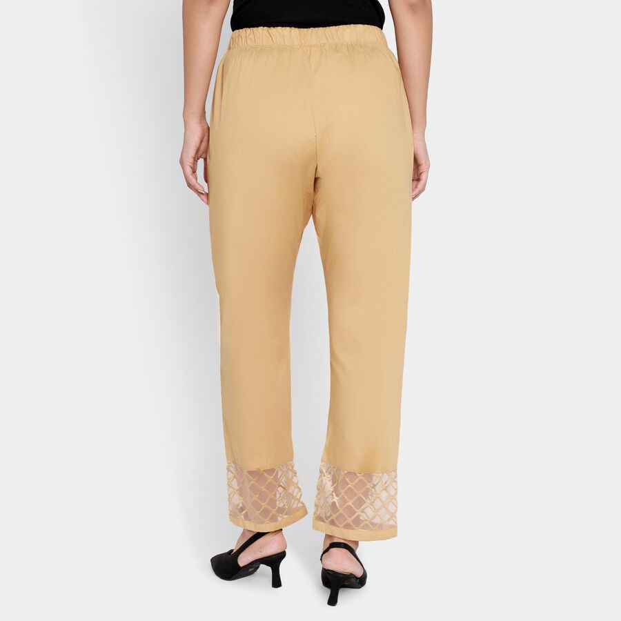 Ladies' 100% Cotton Palazzos, Beige, large