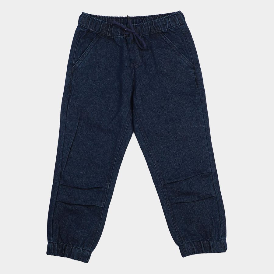 Boys Blue Regular Fit Classic Jeans, Dark Blue, large
