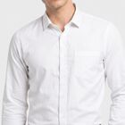 Men White Formal Shirt, सफ़ेद, small