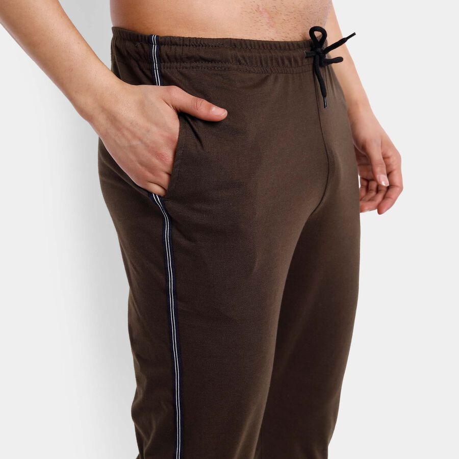 साॅलिड बेसिक ट्रैक पैंट्स, Olive, large image number null