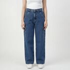 Women's Blue Slim Fit High-Rise Jeans, मध्यम नीला, small