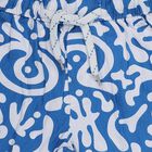 Boys' Blue Cotton Regular Fit Bermuda Shorts, Mid Blue, small